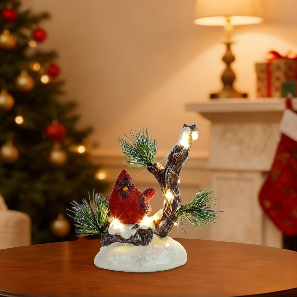Resin Cardinal LED Décor - Picture 8 of 8